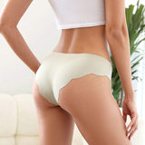 Hot Sale Multi-color Eco Friendly Comfortable Breathable Brief Ice Silk Traceless Daily Ladies Mid-rise Ice Silk Panties