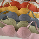 Women's Breathable Small Chest No Steel Ring Bra Seamless Push-up Underwear