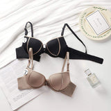 Small Chest Gathered Upper Support Breathable Skin-friendly Women's Underwear All-match Steel Ring Accessory Breast Bra