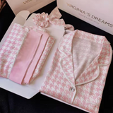 Chic Women’s Lapel Cardigan Pajama Set – Short Sleeve Sleepwear with Delicate Lace Trim Detail