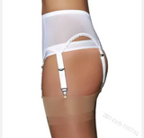 Luxury Mesh Garter Belt – Adjustable Non-Slip Design with Matching Stockings (Plus Size)