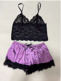 Luxury Plus Size Satin Sleepwear – Elegant Women’s Nightwear with Sophisticated Lace Detail
