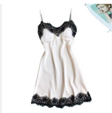 Luxury Lace-Trimmed Cami Nightdress – Elegant V-Neck Sleepwear in a Variety of Sophisticated Colors