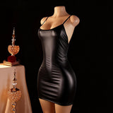 Backless Tight Strap Women's Sexy Alluring Hip-Hugging Polyester Skirt