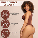 Women's Seamless Sleeveless Tummy Control Shapewear Hip-Lift Elastic One Piece Bodysuit