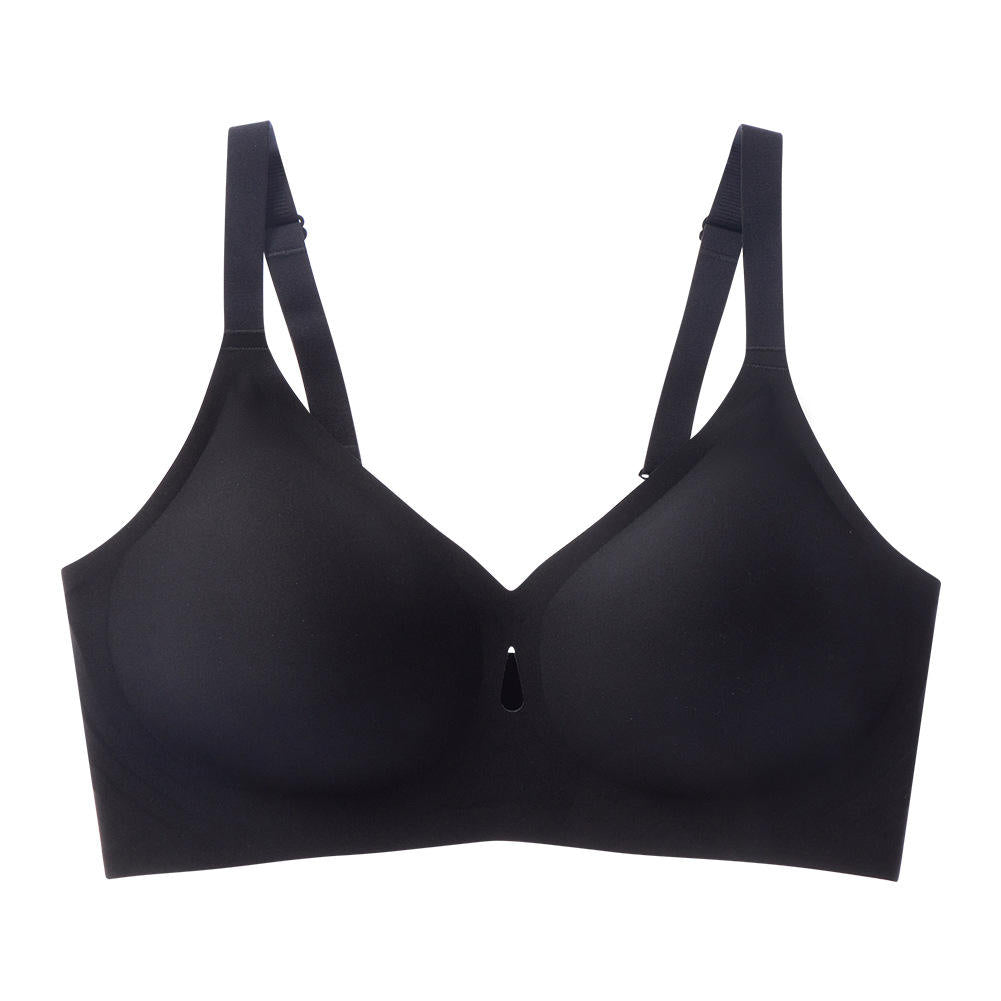 Cross-Border Supply Women's Regular Underwear Thin Water Drop Glow Bra with No Steel Ring Jelly Glue Wire-Free