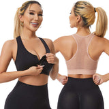 High Quality Women's Front Zipper Yoga Sports Bra Large Sized Sports Fitness Underwear