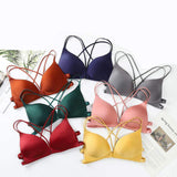 Seamless Front Buckle Tube Top Wrapped Chest Strappy Push up Bra for Women