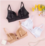 Women’s Premium Nylon Molded Cup Bra – Adjustable Push-Up Support & Anti-Sagging Design (Plus Size)