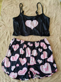 Luxury Women’s 2-Piece Camisole & Shorts Set – Elegant Silk-Satin Sleepwear with Sophisticated Silhouette
