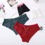 Sexy Lace G-string Panties Bow Lady Panties Cross Strap Thongs Underwear