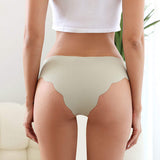 Hot Sale Multi-color Eco Friendly Comfortable Breathable Brief Ice Silk Traceless Daily Ladies Mid-rise Ice Silk Panties