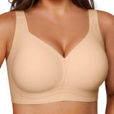 Bras for Women Supportive Wireless Push up Bra Full Coverage No Underwear Seamless Plus Size for Jelly Strip Bra Women