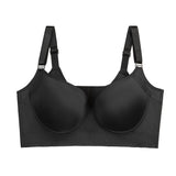 Women's Solid Color Seamless Push up Bra Adjustable Comfortable Bra Deep v Sexy Plus Size Bra