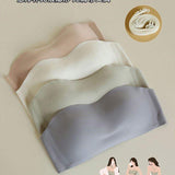 Women Anti-Slip Strapless Bra Invisible Comfortable Ladies Push up Strapless Bra for Women