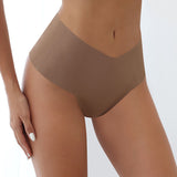 Multi-color Simple Design Comfortable Ice Silk Soft Traceless Women Panties Thongs for Daily