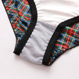 New Design Plaid Bra and Panty Bra Set Women's Underwear