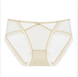 Sexy Satin Lace Thong for Women – Mid-Low Waist, Bow-Knot, French Style Mesh Gauze Underwear