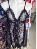 Luxury Intricate Lace Nightgown – Elegant Deep V-Neck Women’s Slip Dress with Premium European Craftsmanship