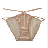Lightweight Satin Lace Underwear for Women – Hollow-Out Design, Cross-Strap, Breathable & Sexy Style