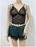 Luxury Plus Size Satin Sleepwear – Elegant Women’s Nightwear with Sophisticated Lace Detail
