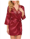 Luxury Lace-Trimmed Nightgown – Elegant Women’s Sleepwear with Sophisticated Lace Detailing