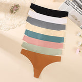 European American Knitted Ice Silk Anti-Bacterial Bikini Panties Women Low-Waist Comfortable Breathable