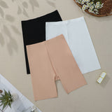 Soft Breathable High-waisted Shaping Hip Lifting Women's Sporty Running Shorts Flat Panties Boyshorts