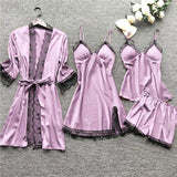 4-piece Pajamas for Women Pyjamas Women Sleepwear Women's Sleepwear