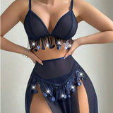 Sexy Underwear Exotic Belly Dance Accessories Tassel Game Clothing Fun Suit