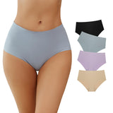 European American Style Hipster Sports Plus Size High-Waisted Women's Panties Breathable Nylon Seamless