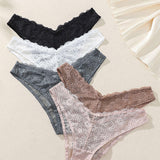 Hot Sale Transparent Solid Color Low Waist Girls Hipster Women's Lace Underwear Triangle Panty