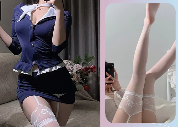Sexy Lingerie with Hat Flight Attendant Uniform Policewoman Uniform