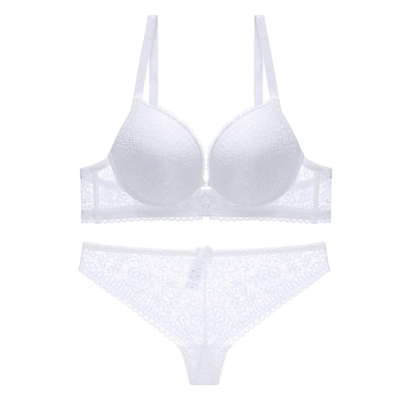 Push-up Pad Spacer Sponge Underwire Sexy Bra and Panties Bra Set Womens Sexy Underwear