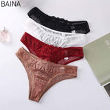 Wholesale Women's Underwear Sexy Lace New Transparent Hollow Briefs Large Size Panties