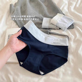 Cotton Underwear Girls Women's Briefs New Bacteriostatic Crotch Lengthened Large Size Mid-waist Panties