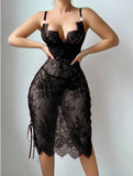 Side Cutouts and Slits Sexy Women's Pajama Set