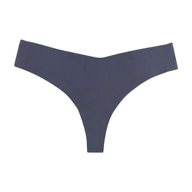 Ice Silk Breathable Sexy Girl G-String Underwear Women's Seamless Thong Panties for Leggings