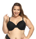Women Plus Size Breathable Large Breast Thin Cup J Cup Non Padded Big Size Bra