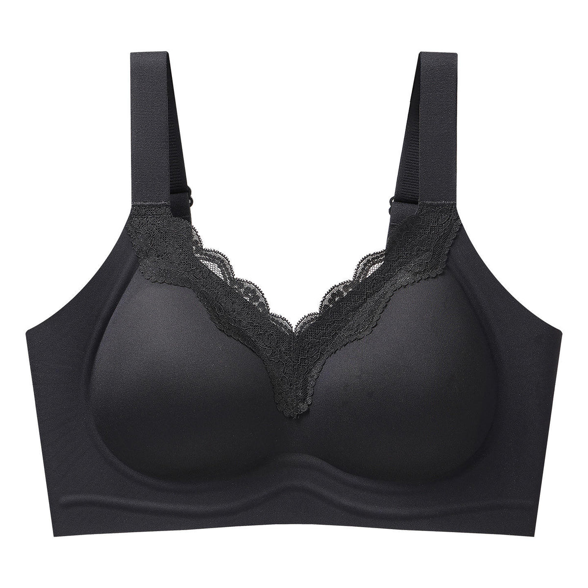 New Leopard Print Jelly Lace Underwear Women's Gather-up Nipple Traceless Rings-free Stereo Bra 3/4 Cup Everyday Adjusted-straps