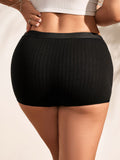 Factory Price Custom Logo Flat Panty Black Underpants Ladies Boxer Bottom Underpants Boyshorts Woman Period Panties