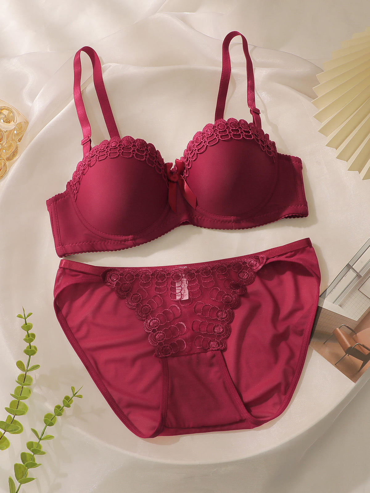 Gathered Bra Set Bestselling Premium Quality Women Bra Set Female Sexi Bra Panti Set
