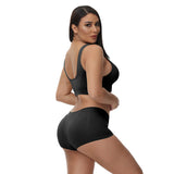 Women's Seamless 2-Piece Sports Bra and Boyshorts Set Elastic Stretch Wire-Free Sustainable One-Piece Design