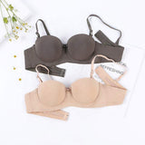 Popular Thin Cup Wire Bra Elegant Temperament Comfortable Breathable Push up Bra for Women