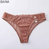 Wholesale Women's Underwear Sexy Lace New Transparent Hollow Briefs Large Size Panties