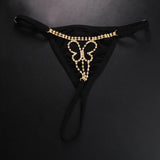 New butterfly Rhinestone Underwear Body Chain Women's Thong