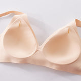 Seamless Adhesive Deep V Bra for Plus Size Women Non-Rim Comfortable Big Chest Support