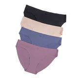 European American Large Size Bikini Breathable Ice Silk High-Elastic Feminine Low-Waist Anti-Bacterial Thin Knitted