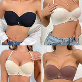 New Arrival Women's Elegant Solid Color Strapless Push up Invisible Bra