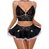 Sixy Girl Video Hot 18 Uniform Suit Sexy Xxx See-Through Lingerie Set Tail Sexy Costumes